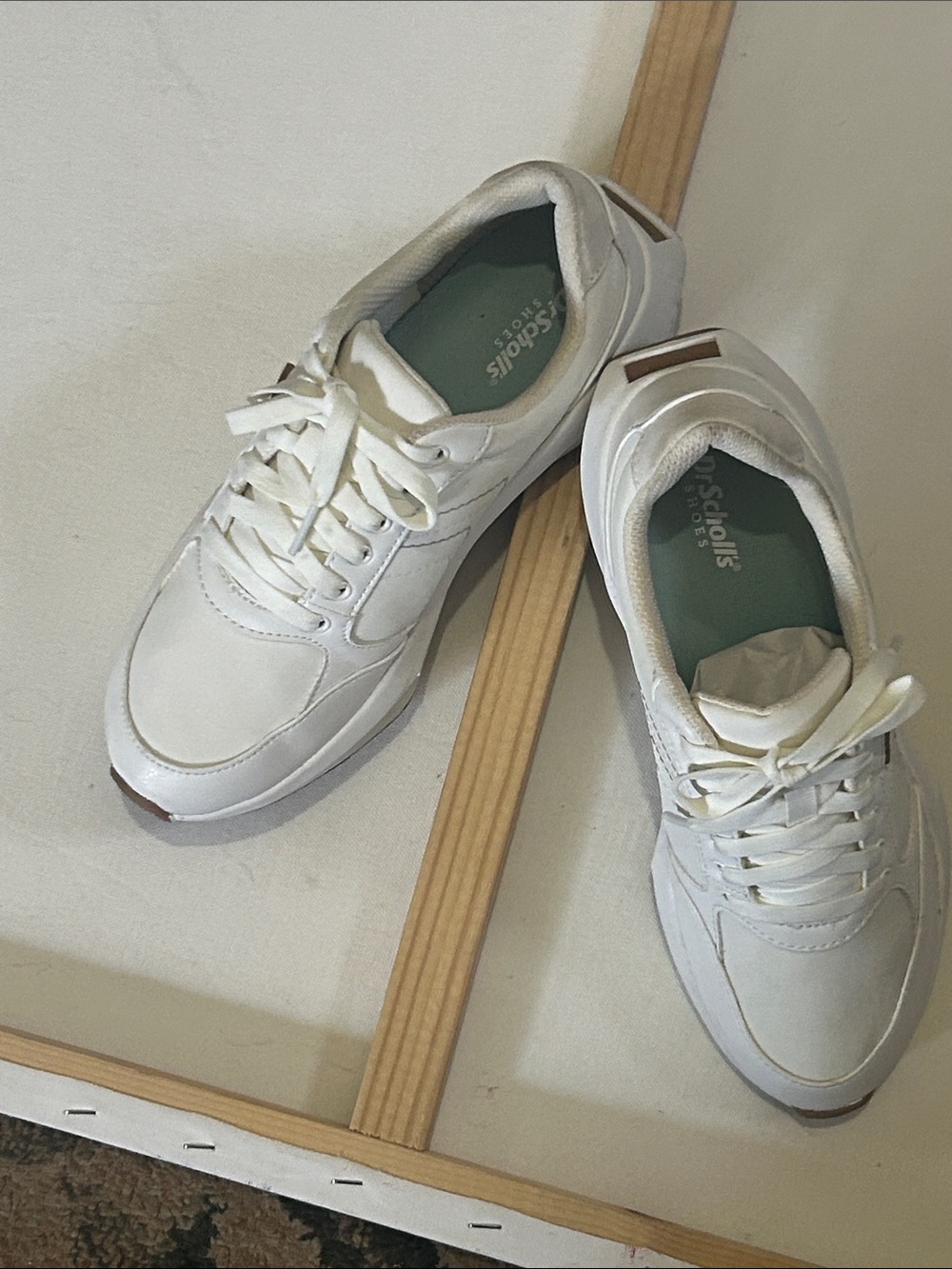 Dr shooll White Lace-Up Trainer Sneakers